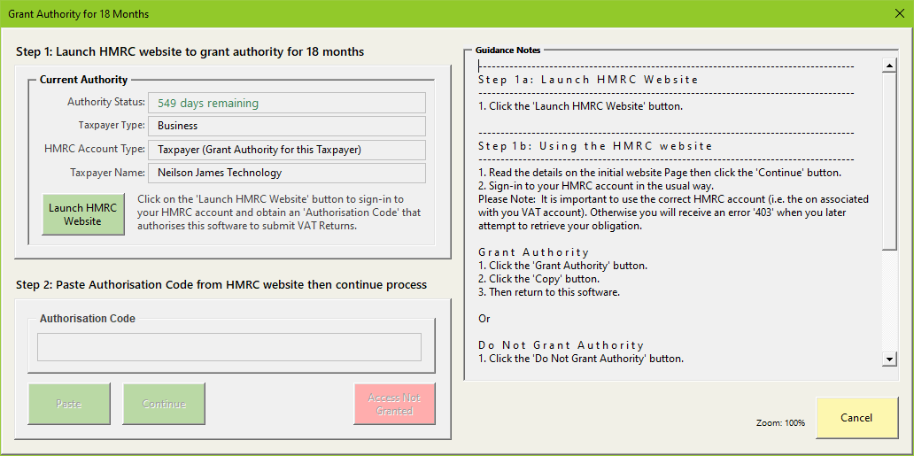 MTD Grant Authority Image