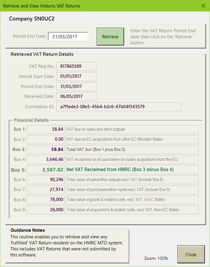 MTD VAT Return Image